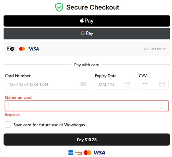 Cards Secure Checkout