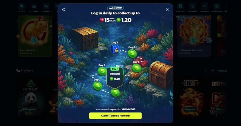 Daily No Deposit Bonus