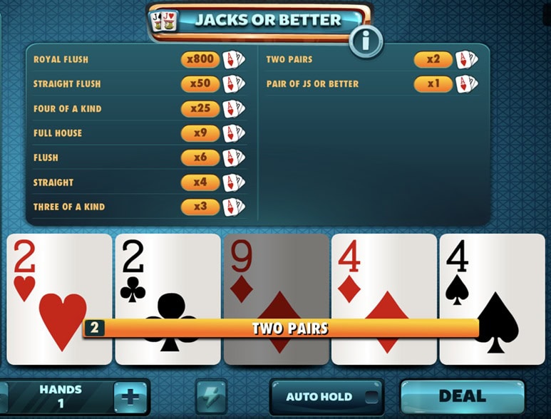 Video Poker Gameplay