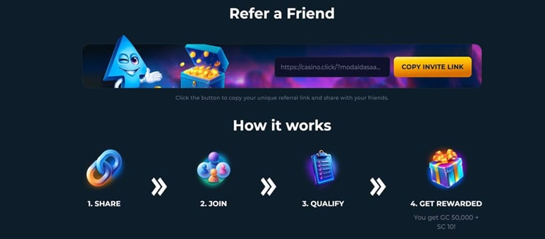 Casino.click Referral Bonus