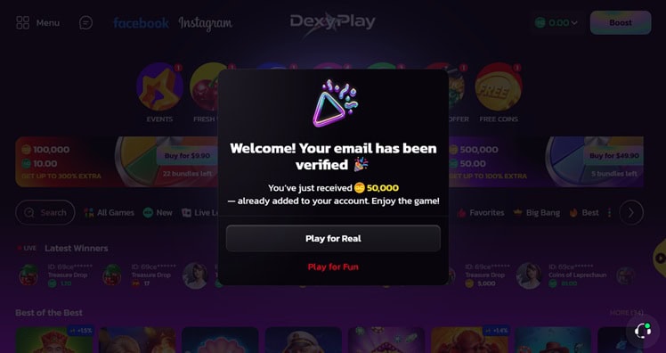 DexyPlay Verification Bonus