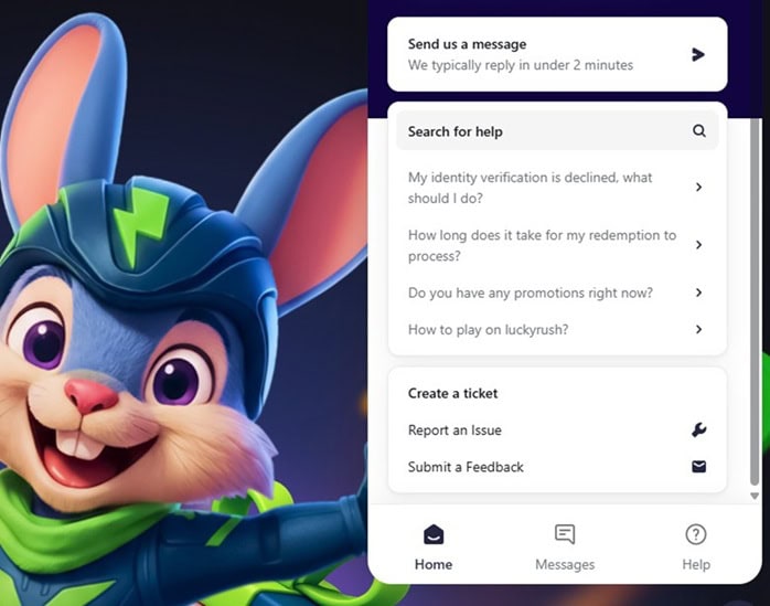 LuckyRush.io Support