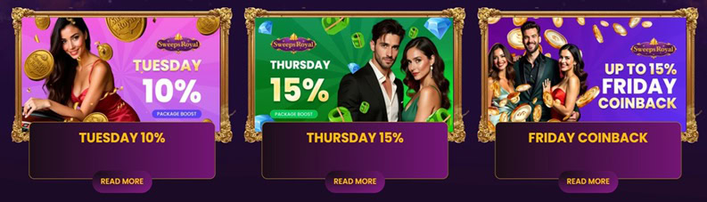 SweepsRoyal Deposit Bonuses