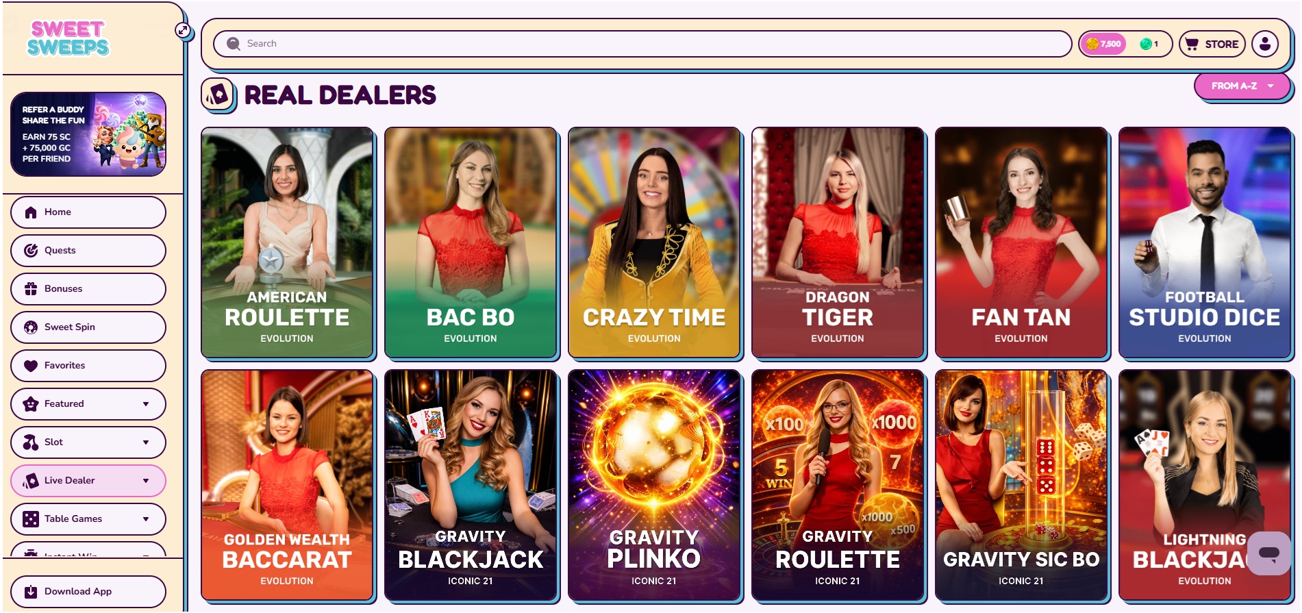 Sweet Sweeps Live Games