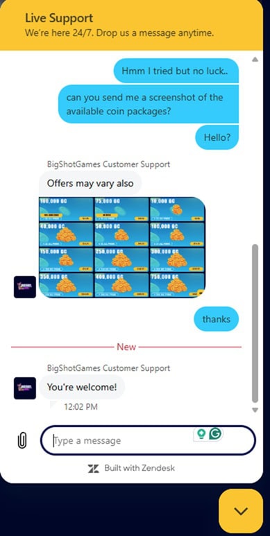 Big Shot Games Support