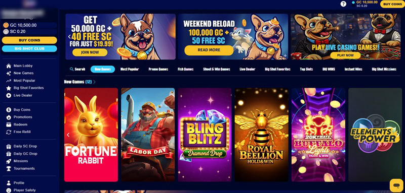 Big Shot Games UX
