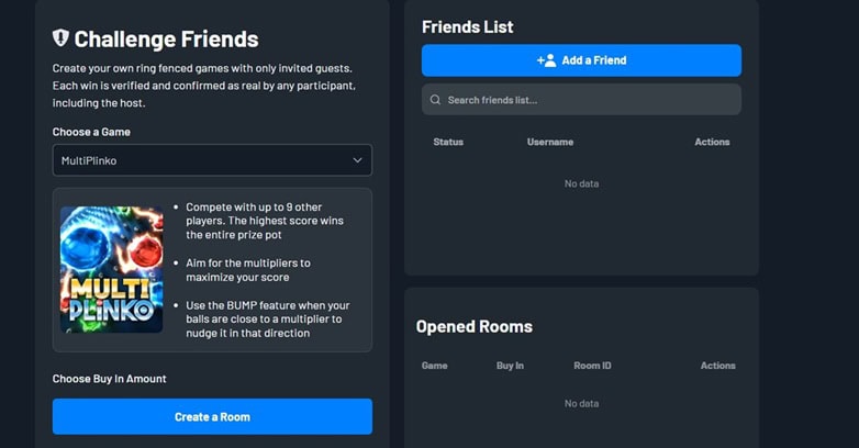 MaxDuel Friends List