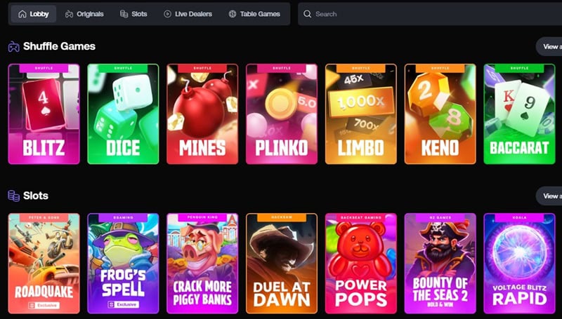 Shuffle.us Games
