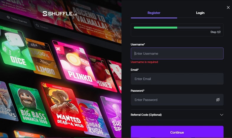 Shuffle.us Register