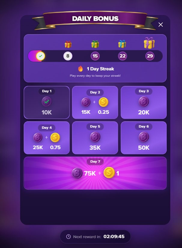 Blitzmania Daily Bonus