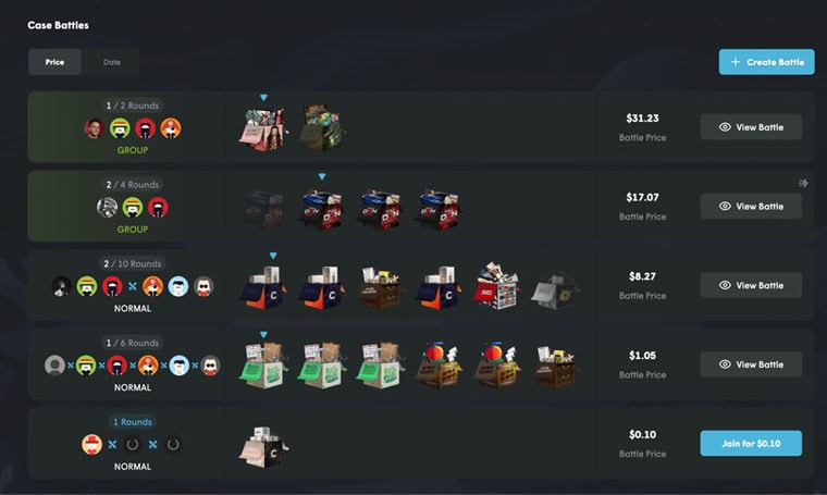 Cases.gg Battles