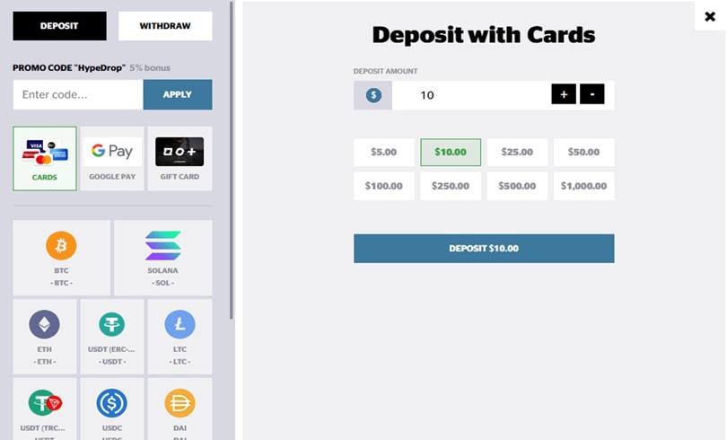HypeDrop Banking