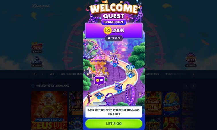 Lunaland Welcome Quest
