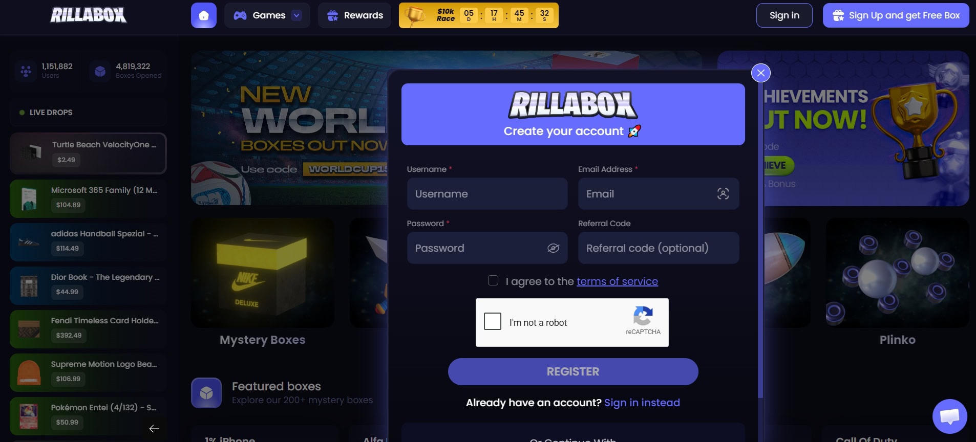 RillaBox Homepage