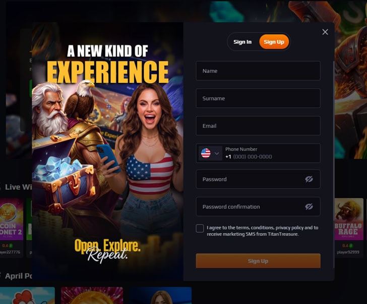 TitanTreasure Register