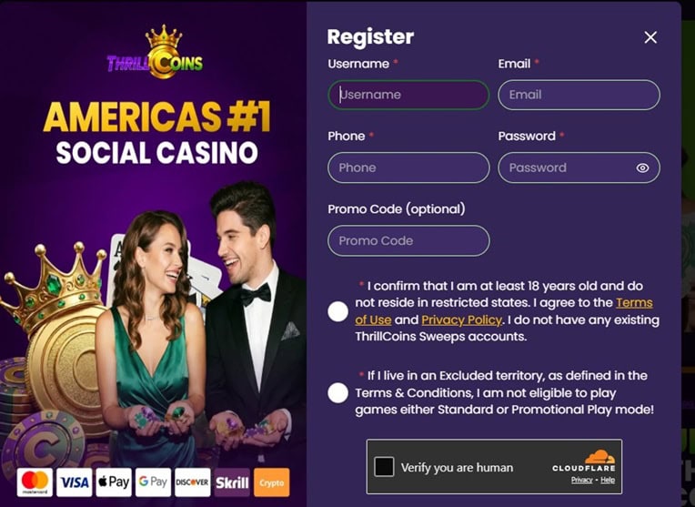 ThrillCoins Register